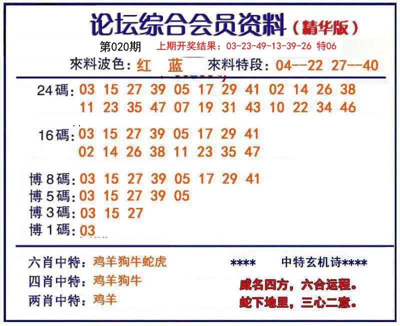 020期综合会员资料[图]