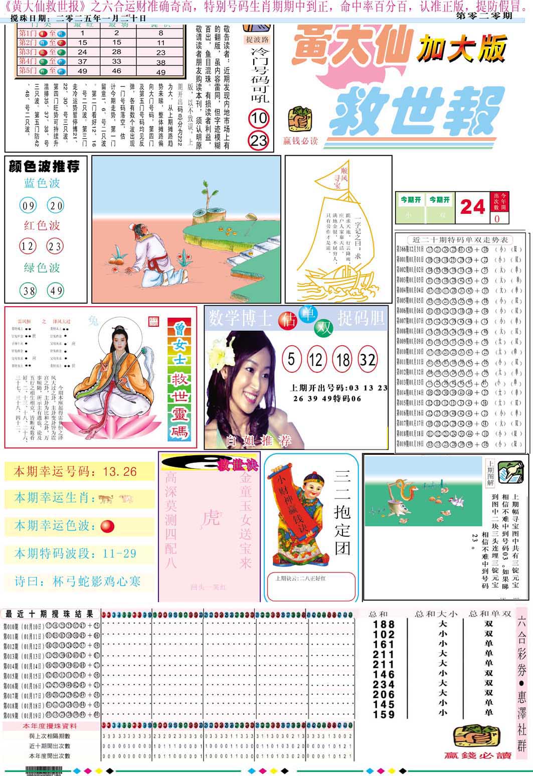 020期黄大仙救世A加大版[图]