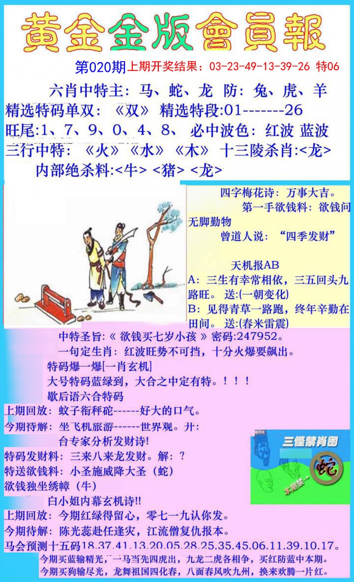 020期黄金金版会员报[图]