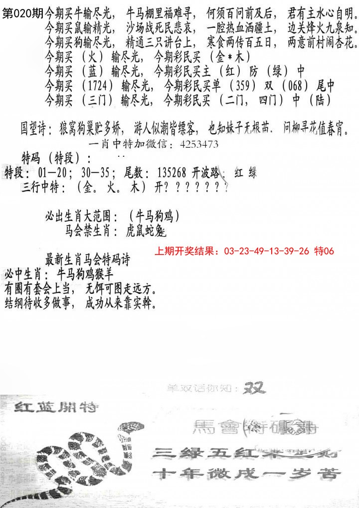 020期蛇报B[图]