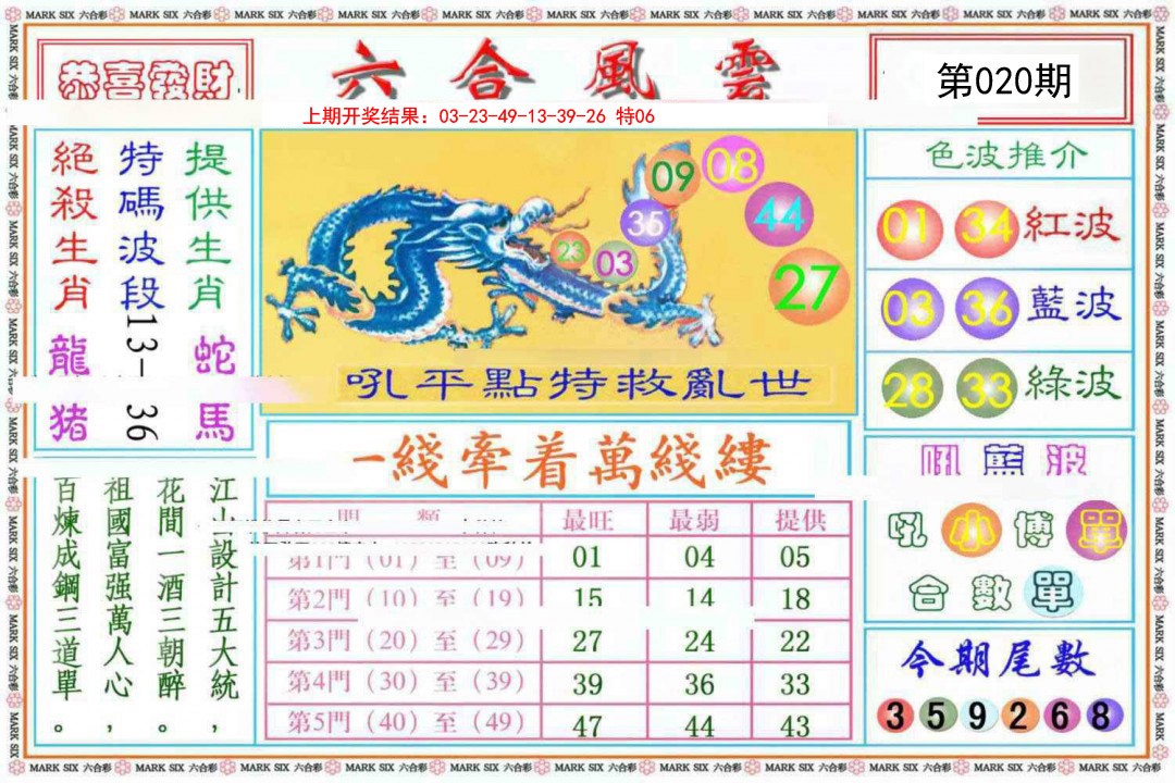 020期六合风云《另版》[图]