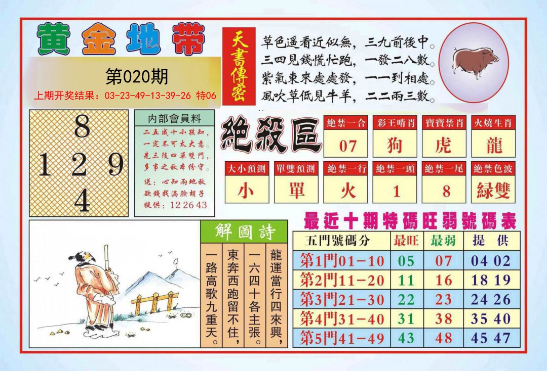 020期黄金地带[图]