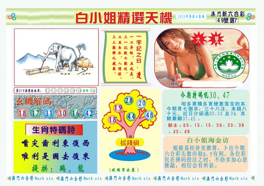 020期白小姐精选玄机A[图]