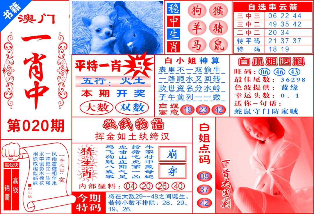 020期澳门锦囊宝典[图]