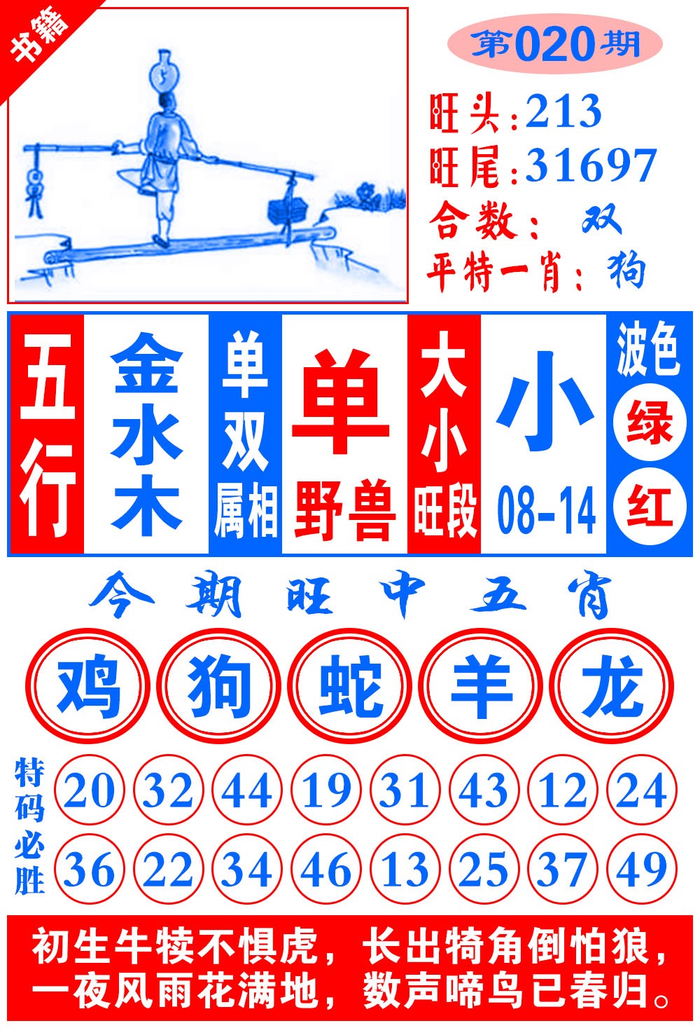 020期澳门全集心水[图]