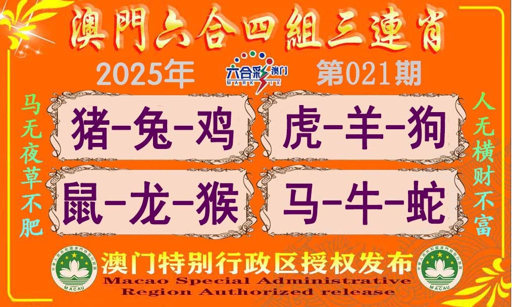 021期六合四组三连肖[图]