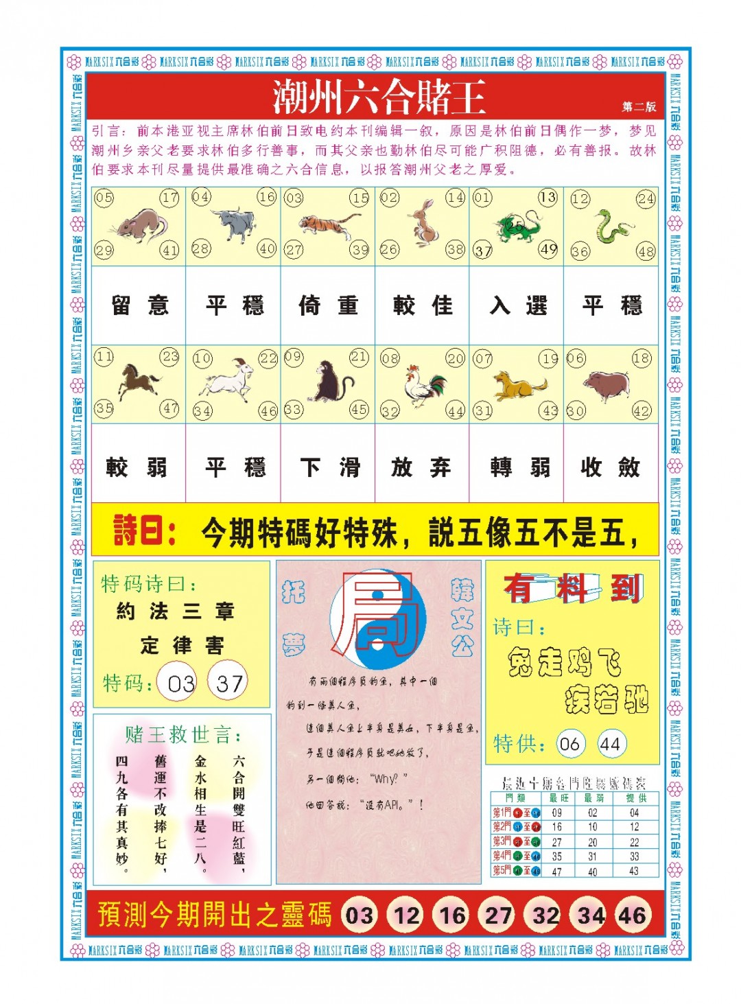 021期潮州六合赌王B[图]