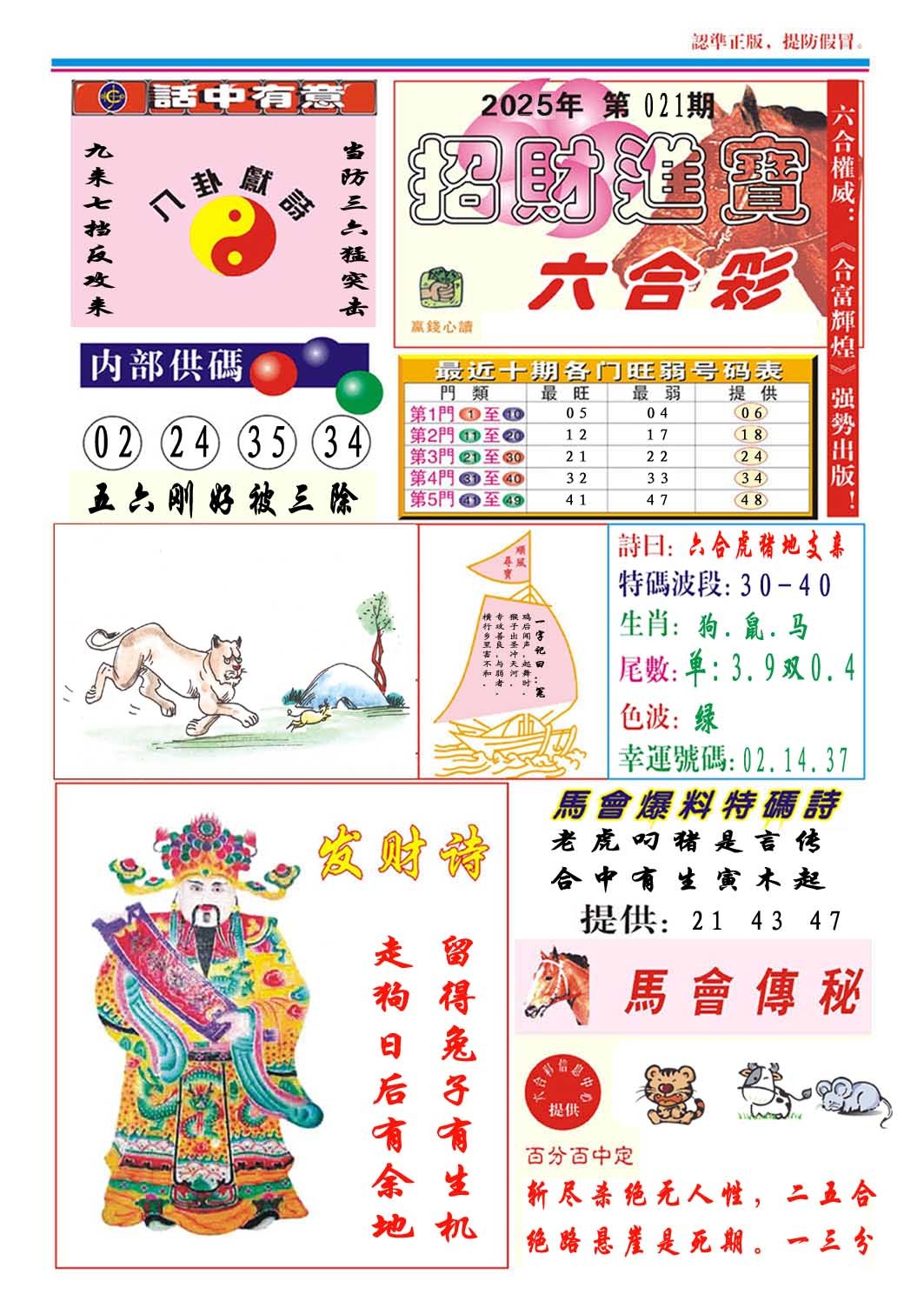 021期招财进宝[图]