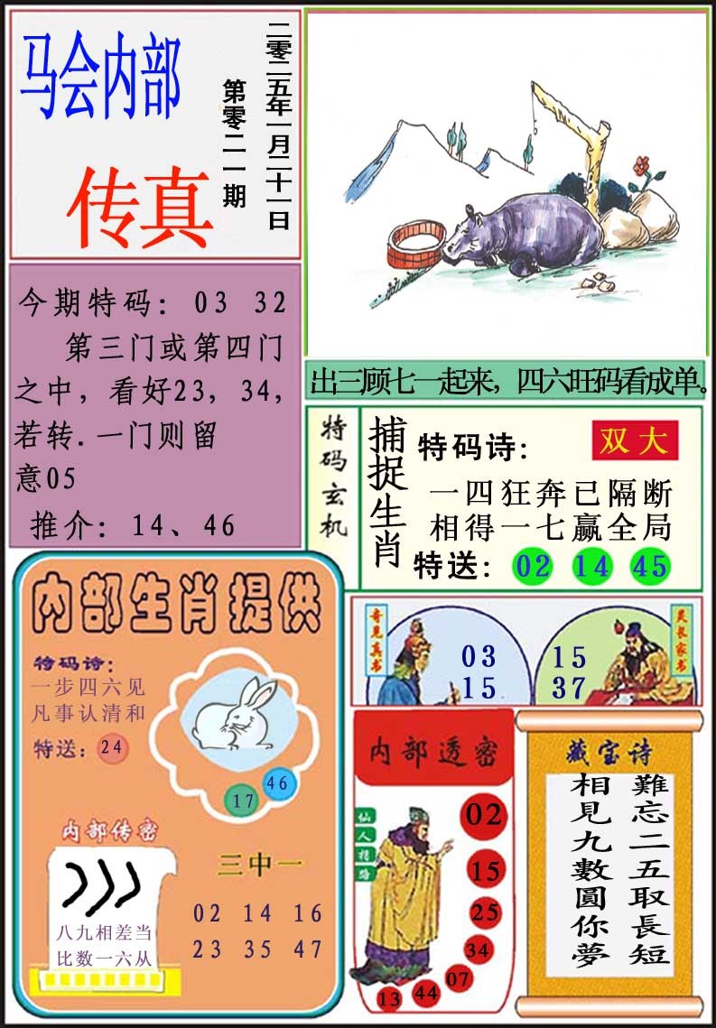 021期马会内部传真[图]