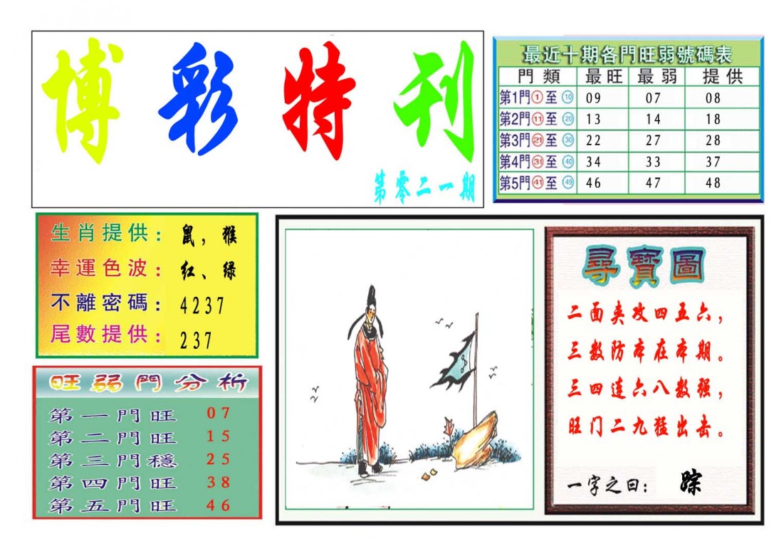 021期博彩特刊[图]