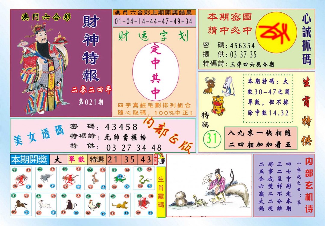 021期财神特报[图]