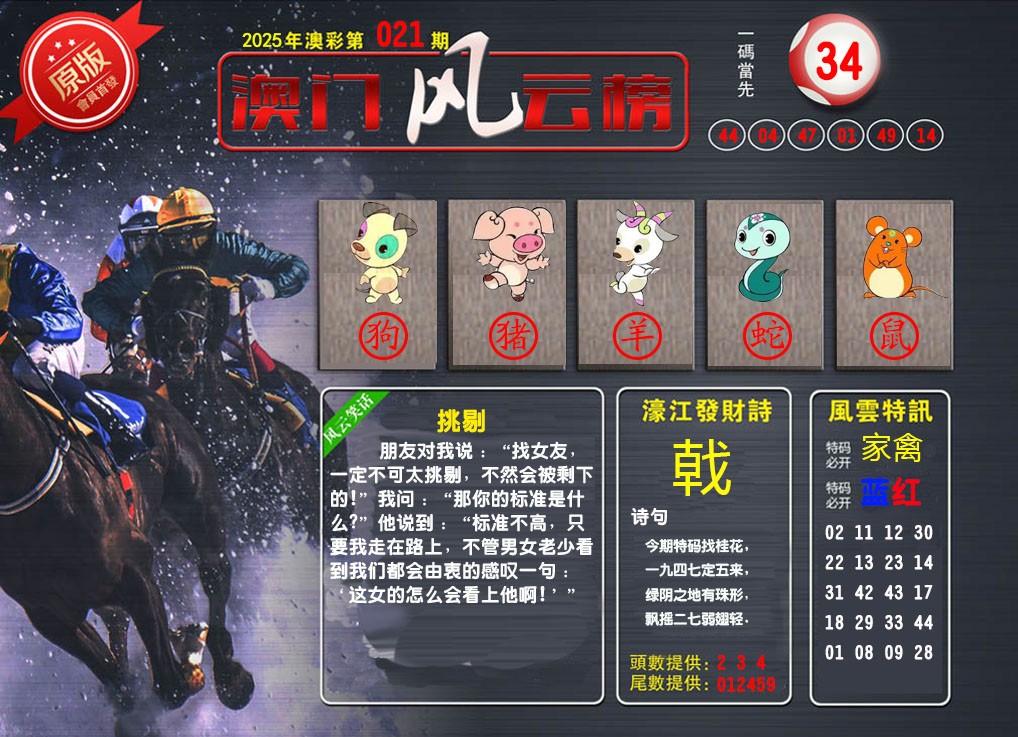 021期澳门风云榜[图]