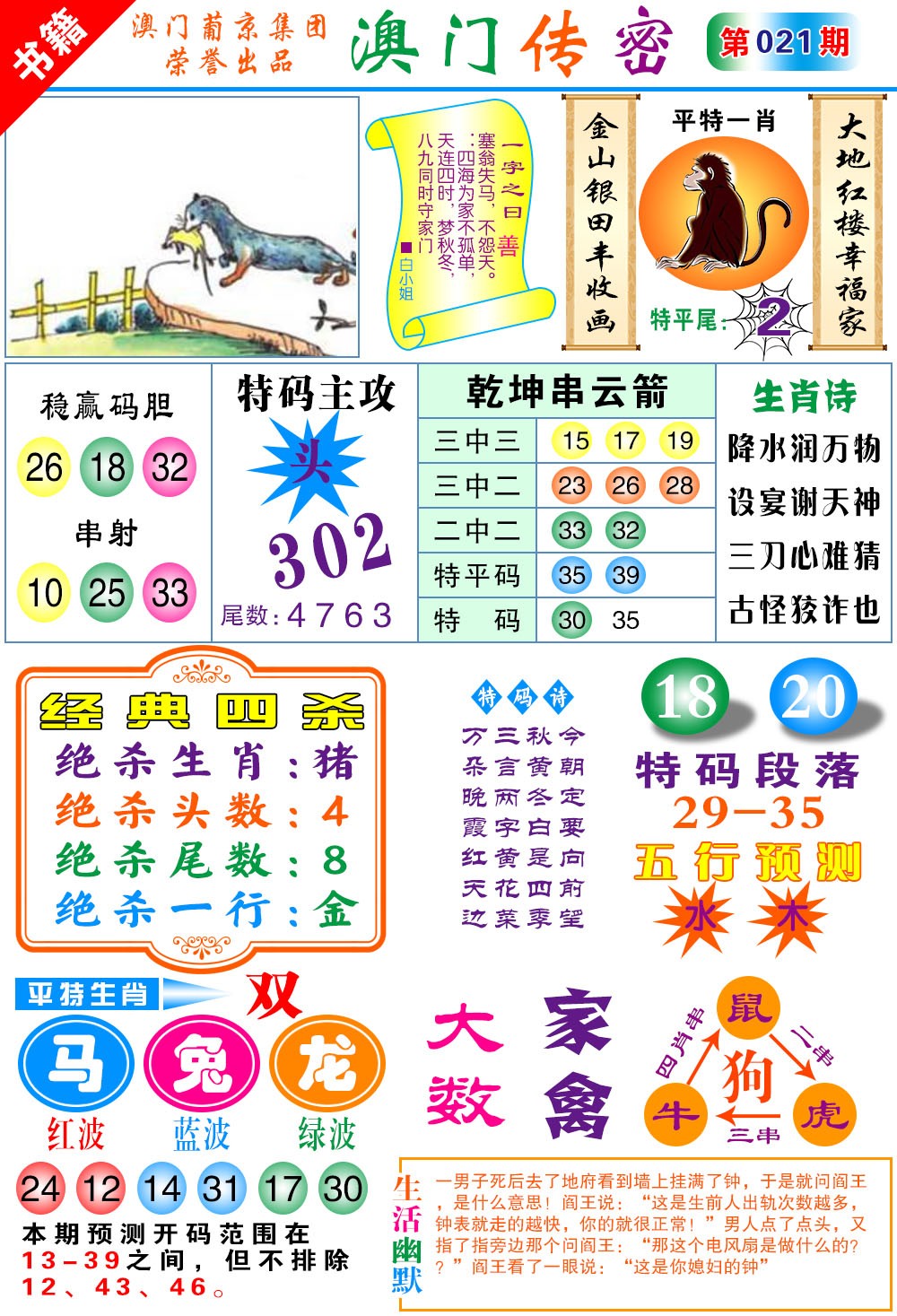 021期澳门传密心水[图]