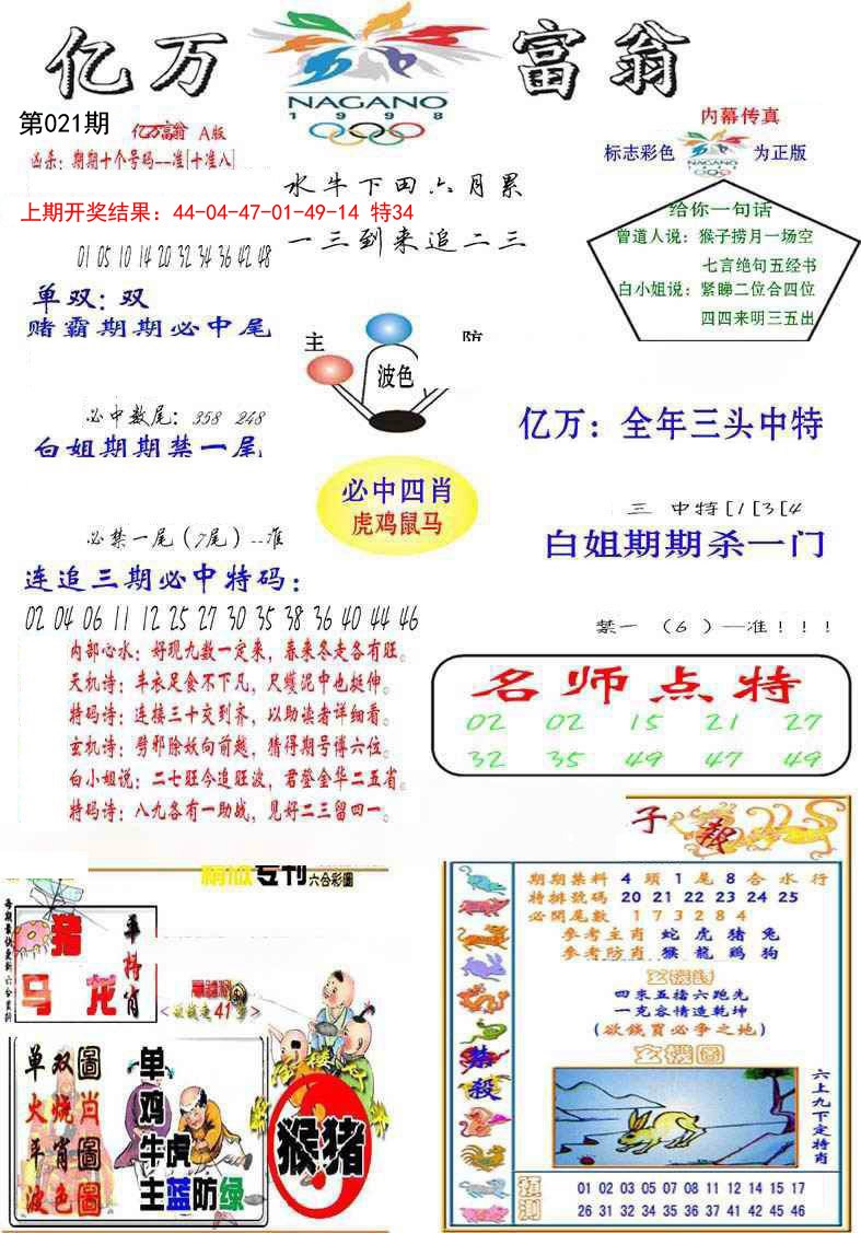 021期亿万富翁A[图]