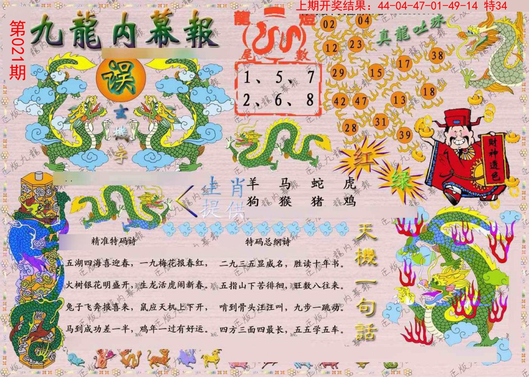 021期正版九龙内幕报[图]
