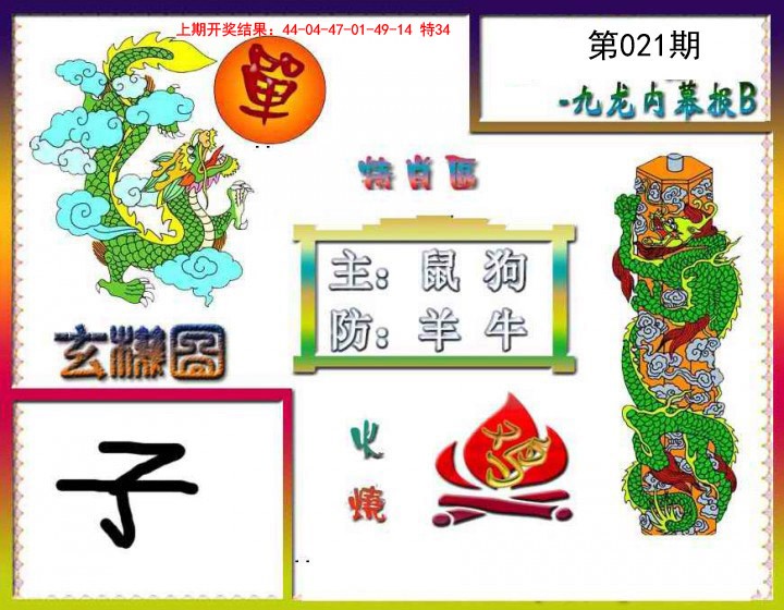 021期九龙内幕特肖图B[图]