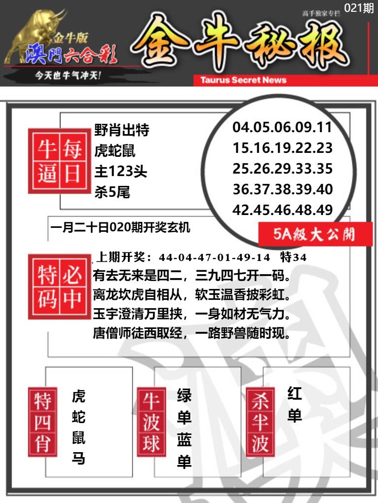 021期金牛秘报A[图]