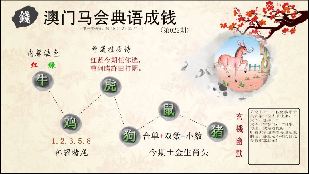 022期典语成钱[图]