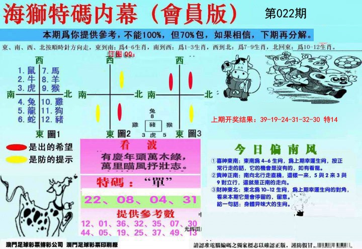 022期另版海狮特码内幕报[图]