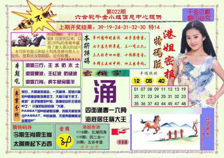 022期港姐密报A[图]