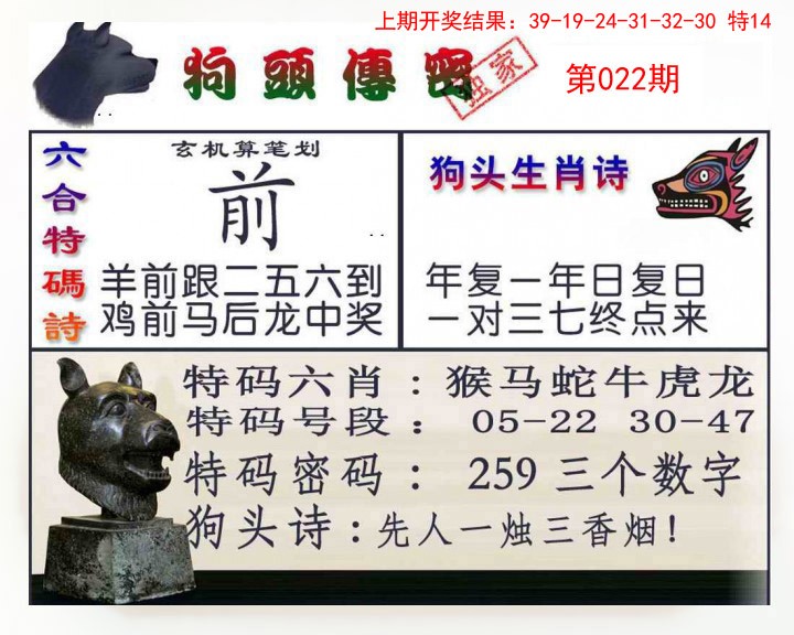 022期狗头传密[图]