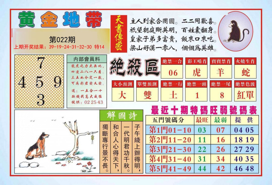 022期黄金地带[图]