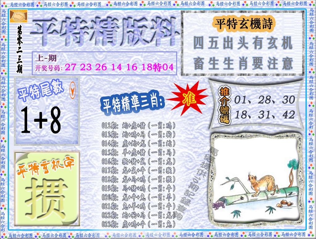 023期平特精版料[图]