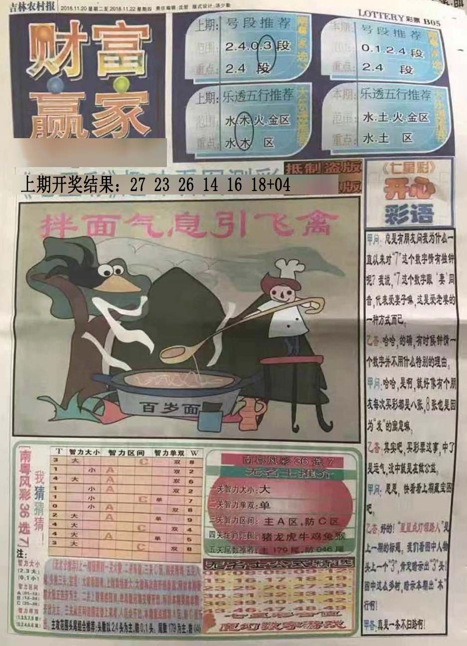 023期七星彩图(高清)[图]