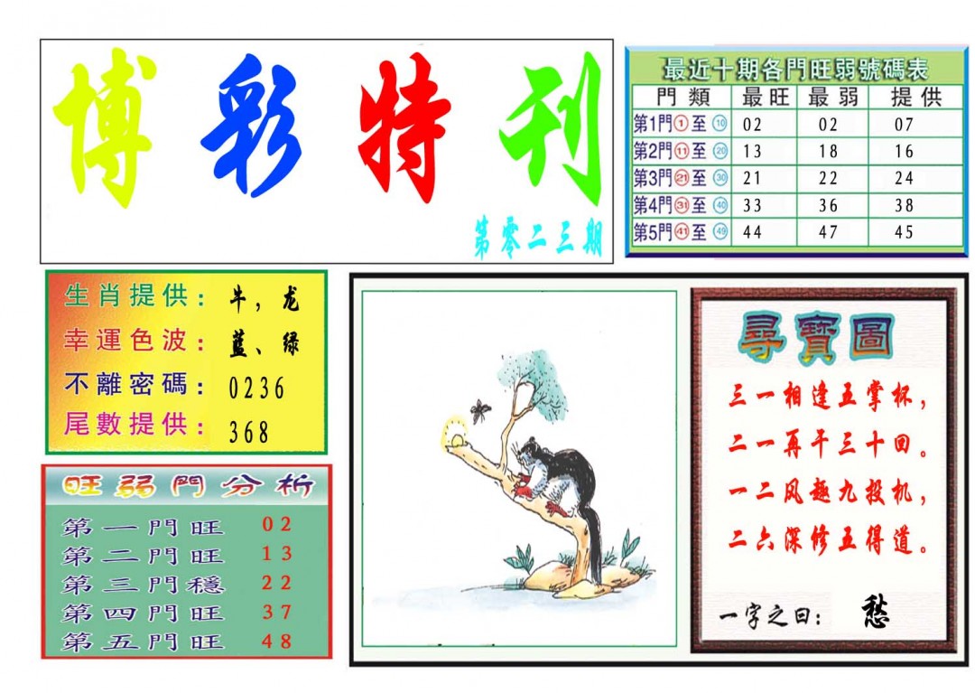 023期博彩特刊[图]