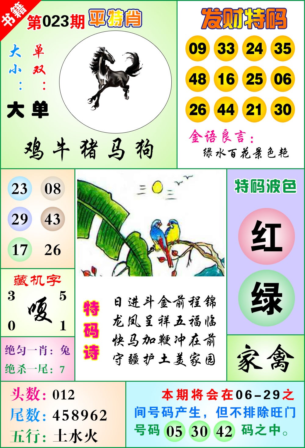 023期澳门天王宝典[图]