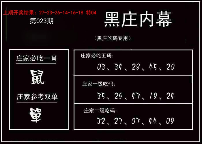 023期黑庄内幕[图]