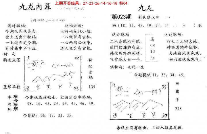 023期九龙内幕[图]