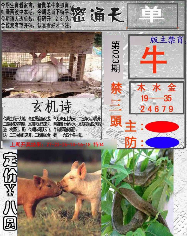 023期密通天[图]