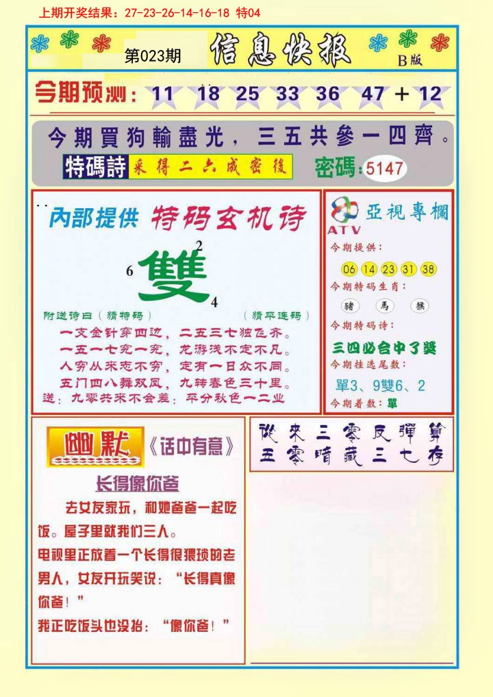 023期信息快报B[图]