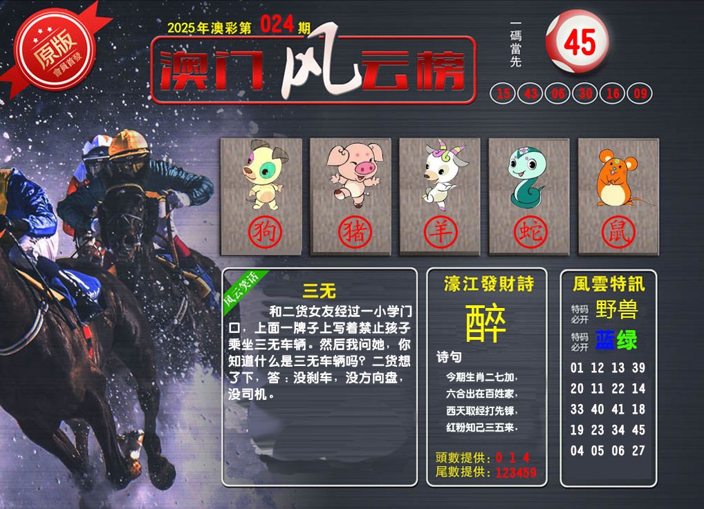 024期澳门风云榜[图]