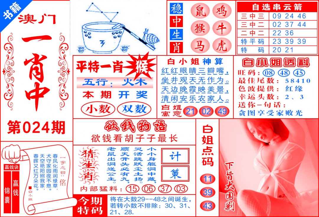 024期澳门锦囊宝典[图]