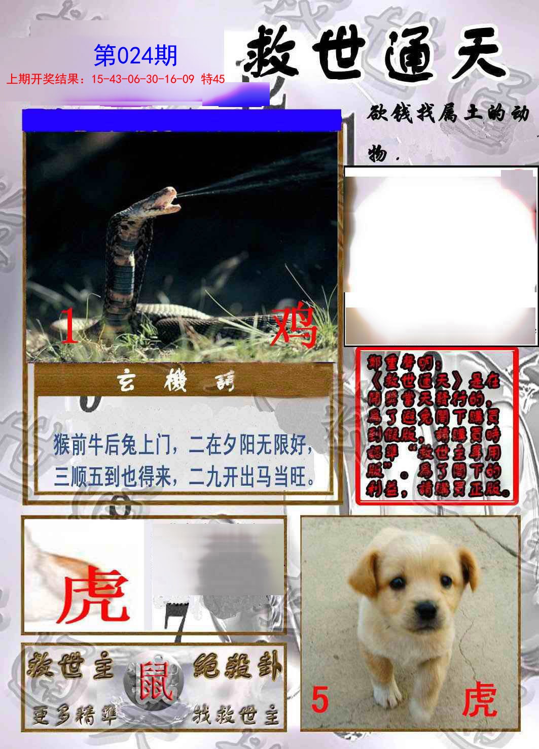 024期救世通天报[图]