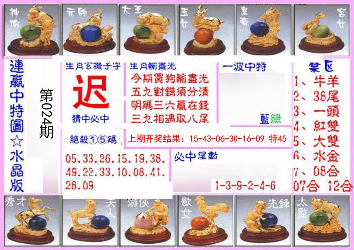 024期连赢中特图（水晶版）[图]