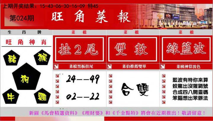 024期旺角菜报[图]