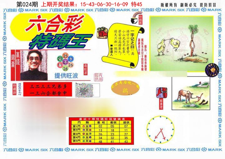 024期特码王(信封)[图]