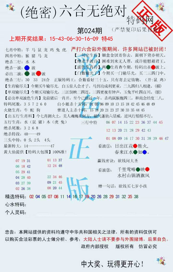 024期六合无绝对[图]