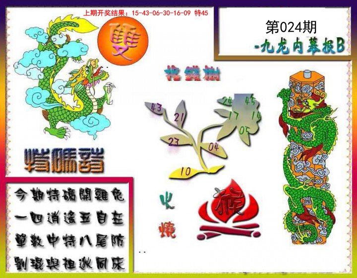 024期九龙内幕特肖图a[图]