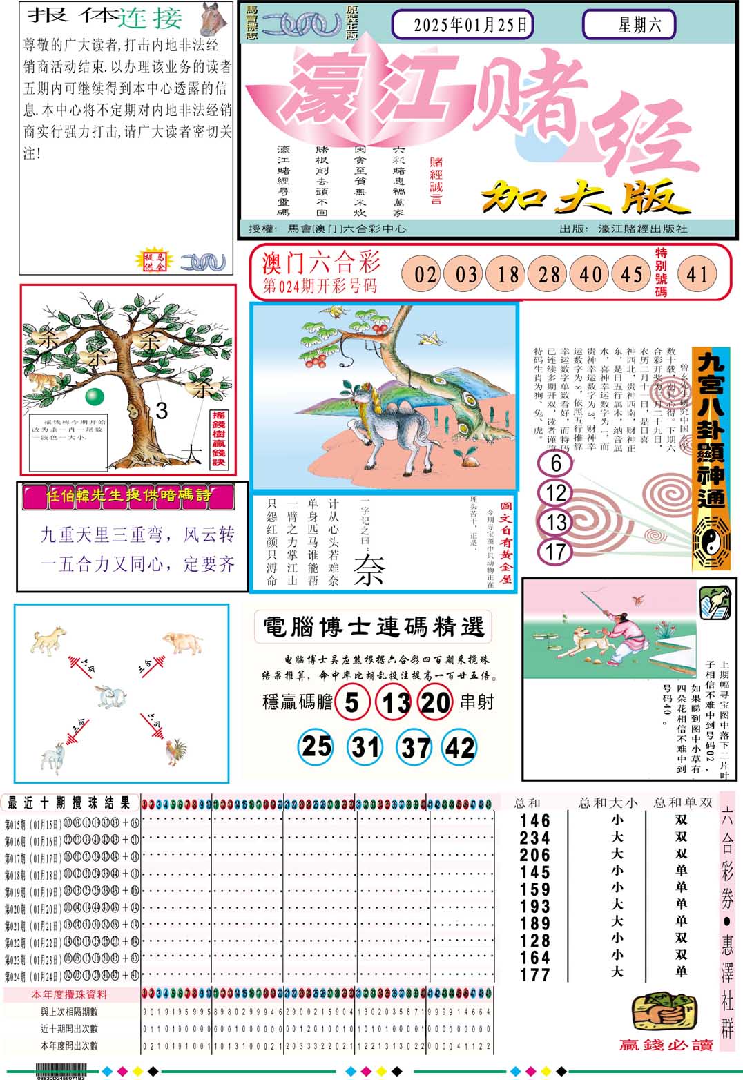 025期濠江赌经A加大版[图]