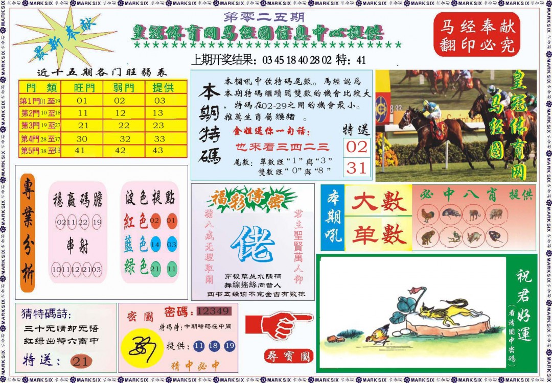025期体育网马经图[图]