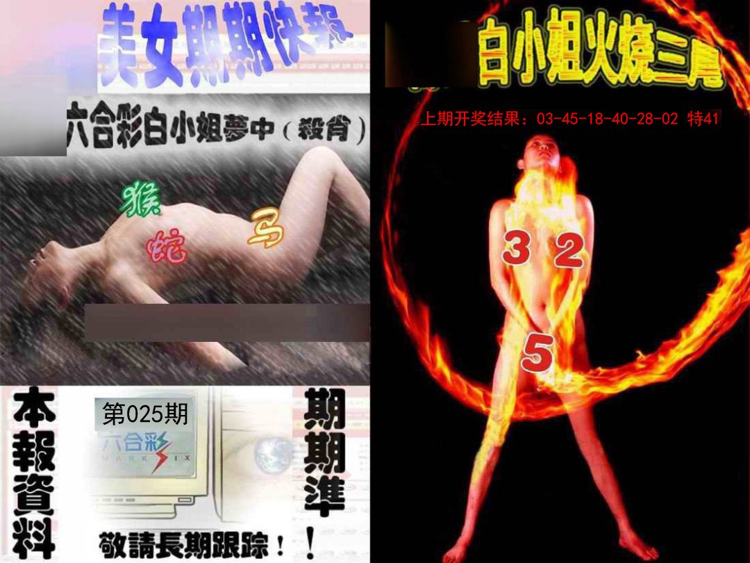 025期环球美女特码报[图]