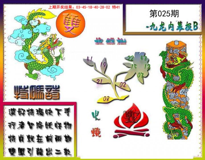 025期九龙内幕特肖图a[图]