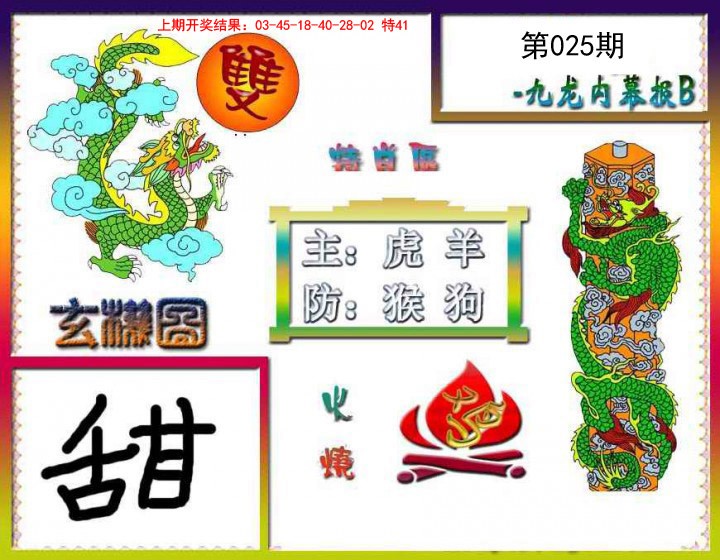 025期九龙内幕特肖图B[图]