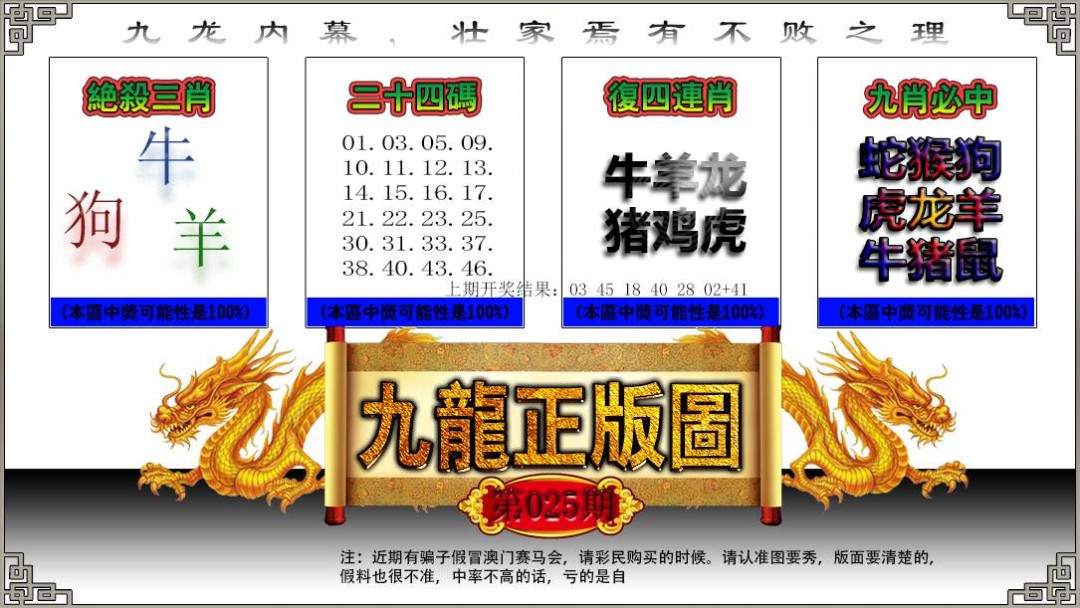 025期九龙正版图[图]