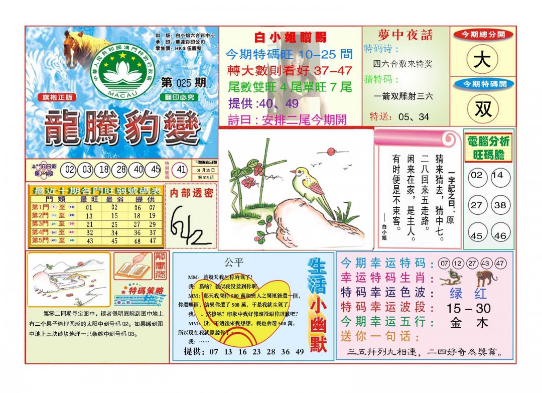 025期龙腾豹变[图]