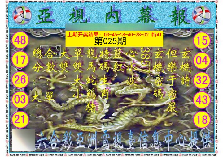 025期亚视内幕报[图]